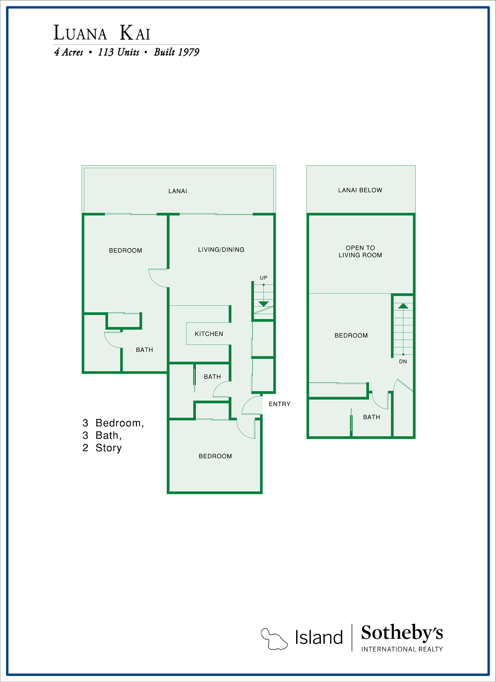 Luana Kai Floor Plan 3 Bedroom